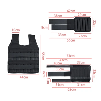 Running Weight Vest Lead Sandbag Leggings Equipment Training Adjustable Weight Fitness Vest Steel Plate Set for Athletes Runner 6