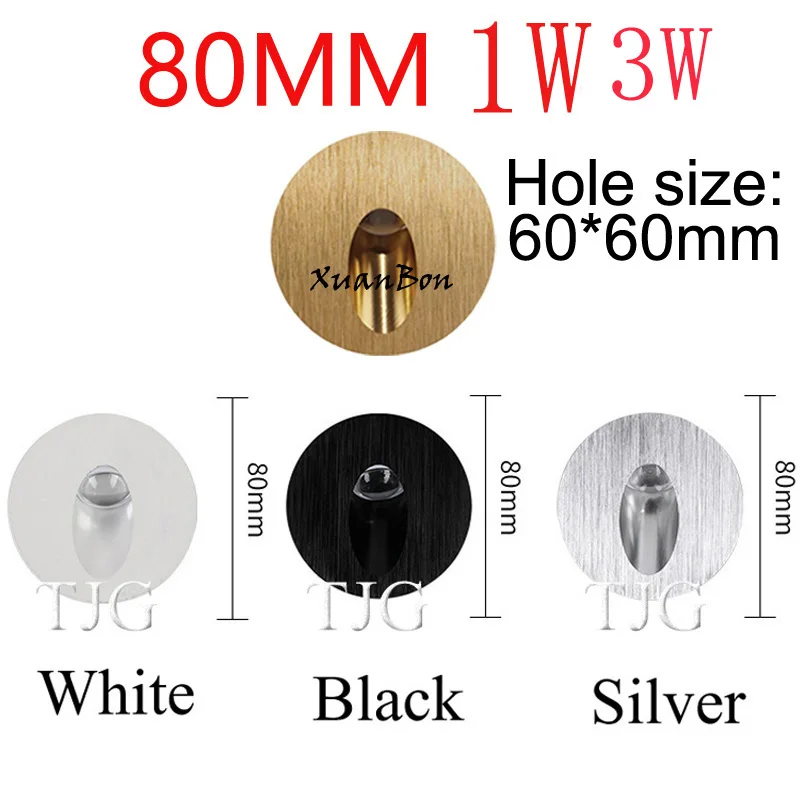 1W 3W LED Wall Sconce Lamps Embedded with Mounting Round Square Nightlight Stair Step Corridor Balcony Luminaire AC85-265V/DC12V
