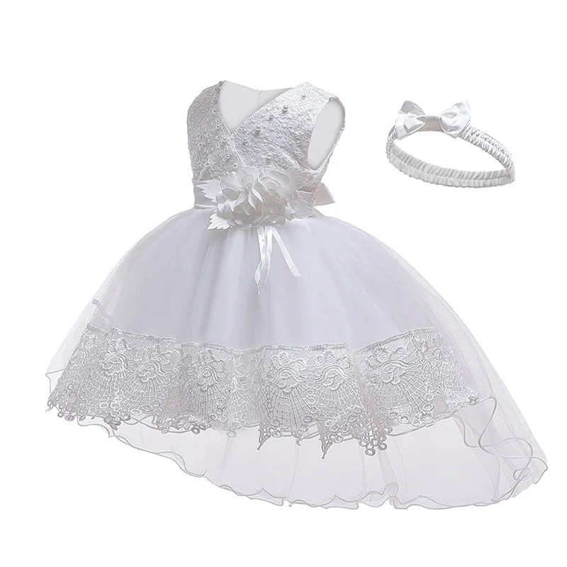 Baby Girls Tulle Christening Dress, Wedding Party, Flower Girls, Baptism, Birthday Dress 181