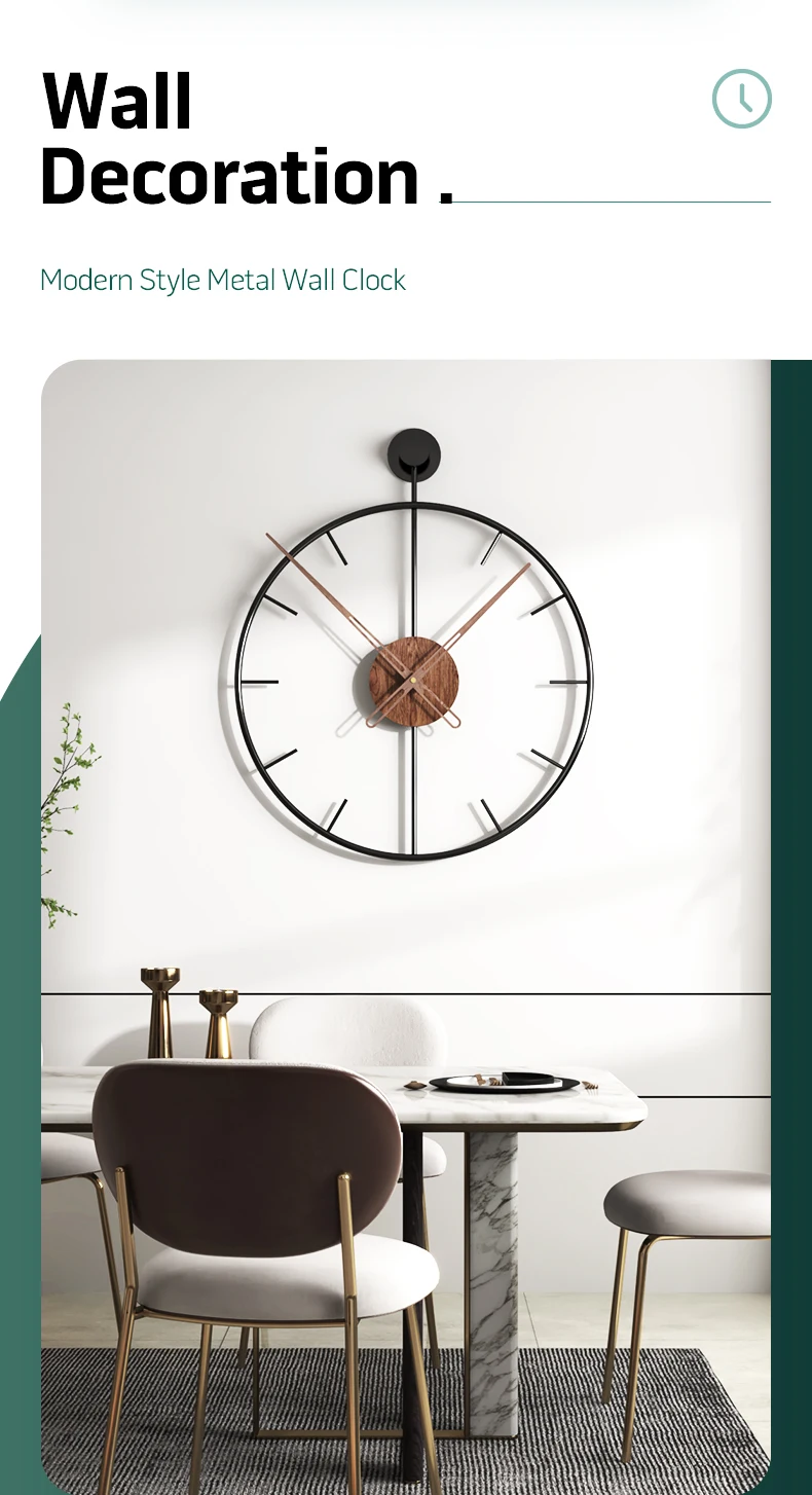 MEISD Metal Wall Clock Large 16inch Modern Design Iron Watches Big For Living Room Home Decor Kitchen Huge Horloge Free Shipping