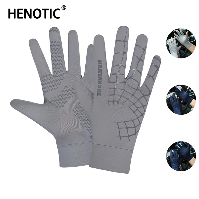 

Перчатки Henotic Мужские Солнцезащитные с двумя пальцами, для улицы, рыбалки, вождения, езды, роса, для сенсорных экранов, весна-лето