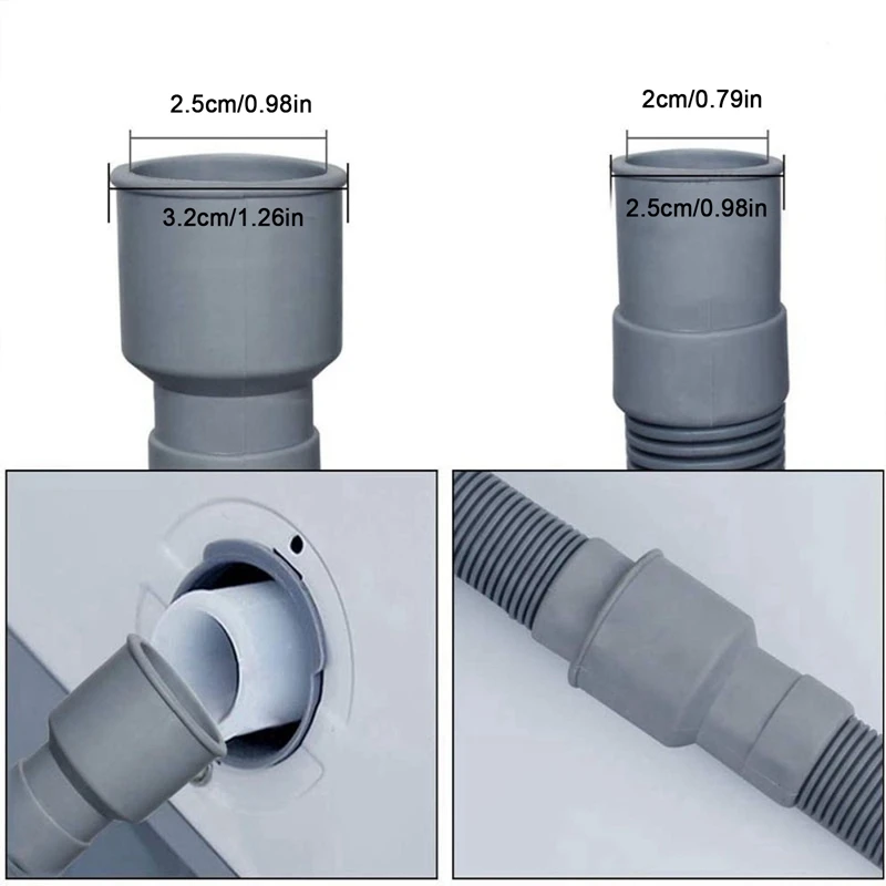 Drain Pipe Washing Machine Dishwasher Drain Waste Hose Extension Pipe With Hose Clamps Set Wash Machine Accesories 150cm