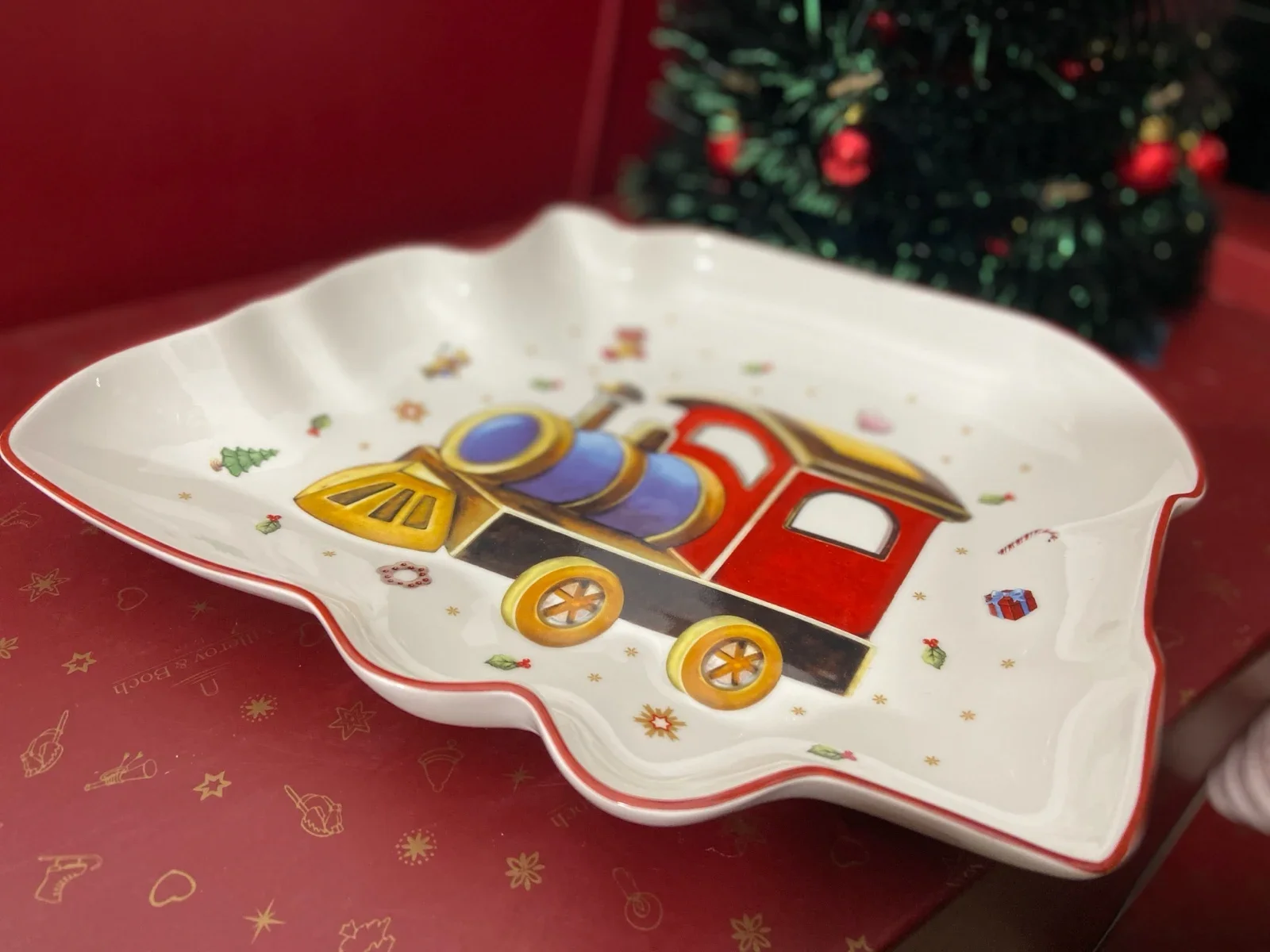 La Germania Ha Importato Villeroy & Boch Weibao Christmas Train Baby Ceramic Stoviglie Food Dispatch Disk