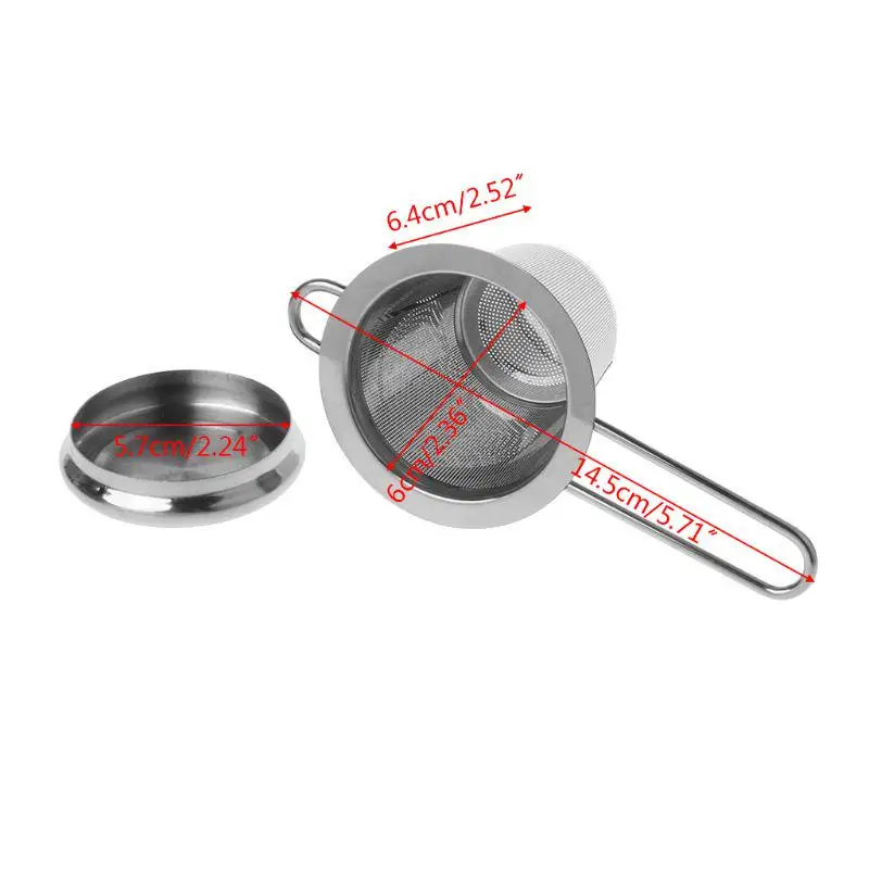 Reusable Mesh Tea Infuser Stainless Steel Strainer Loose Leaf Teapot Spice Filter with Lid Cups Kitchen Accessories tea infuser tea strainer tea filter