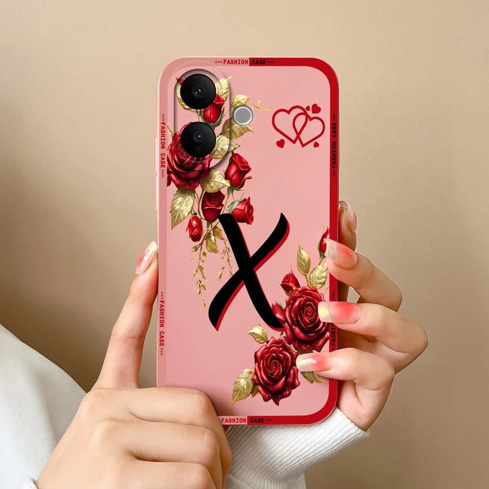 Elegant Flower Letter Design Phone Case - Beautiful Simplicity Collection