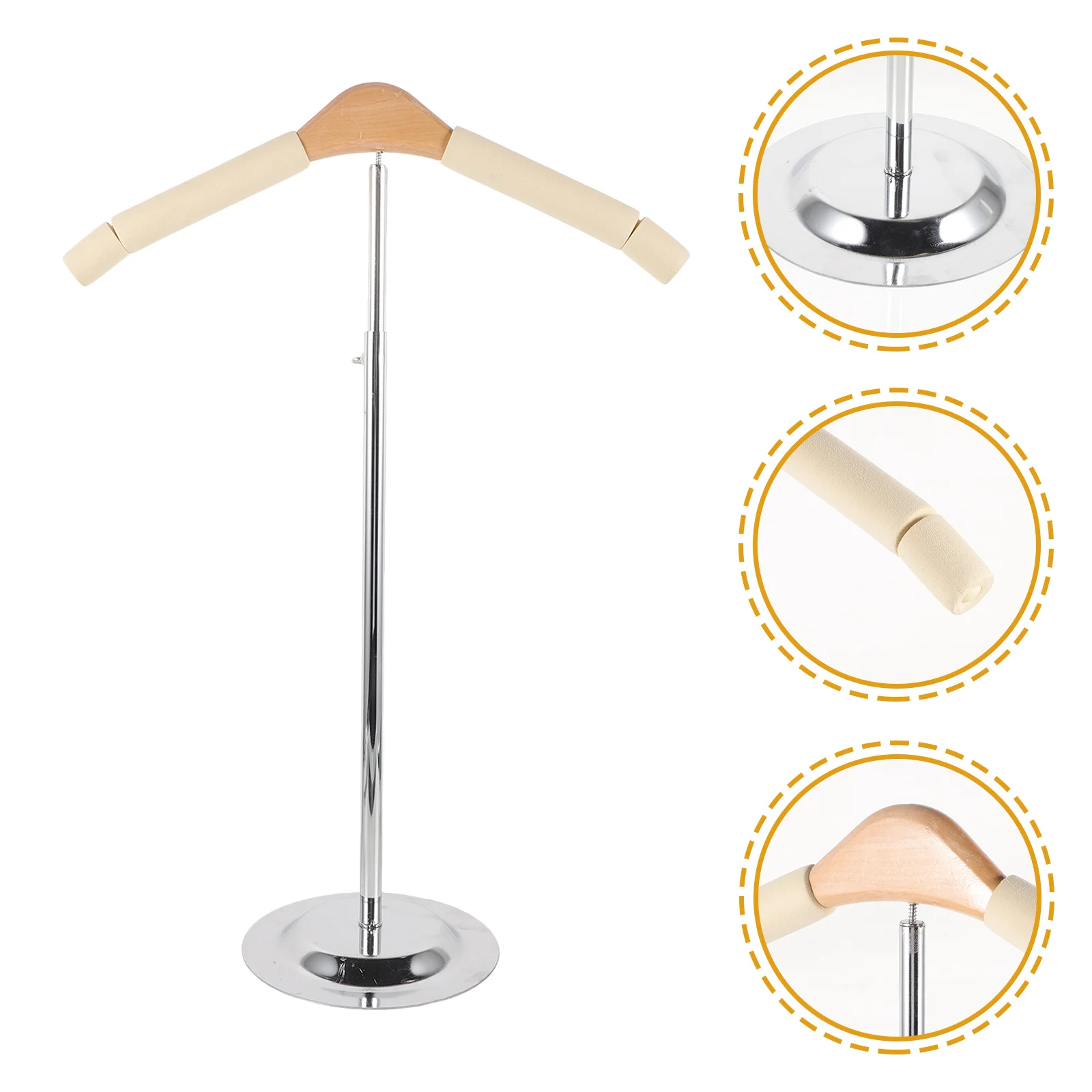 

Coat Rack Stand T Shirt Display Flexible Shoulder Stand Shirt Rack Portable Hanging Clothes Rack Metal Clothes Hanger