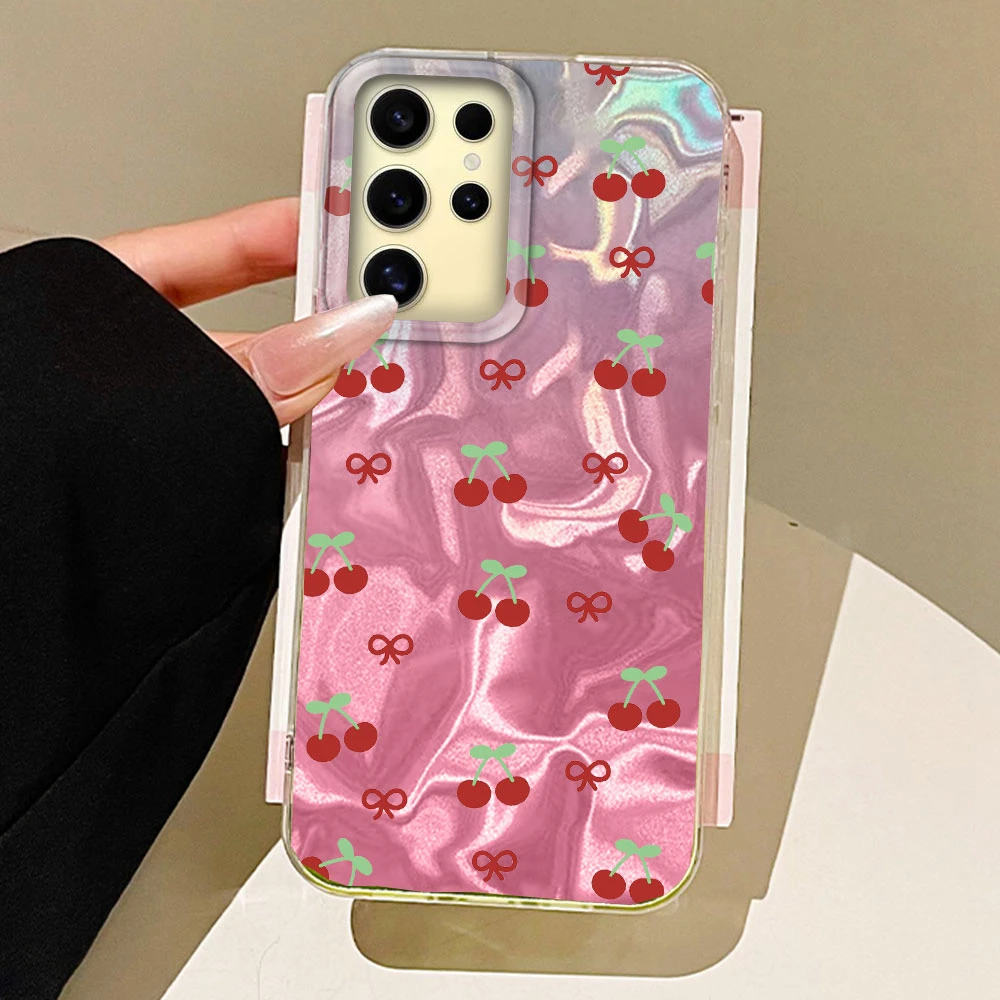 Summer Fruit Cherry Silicone Phone Case - Red