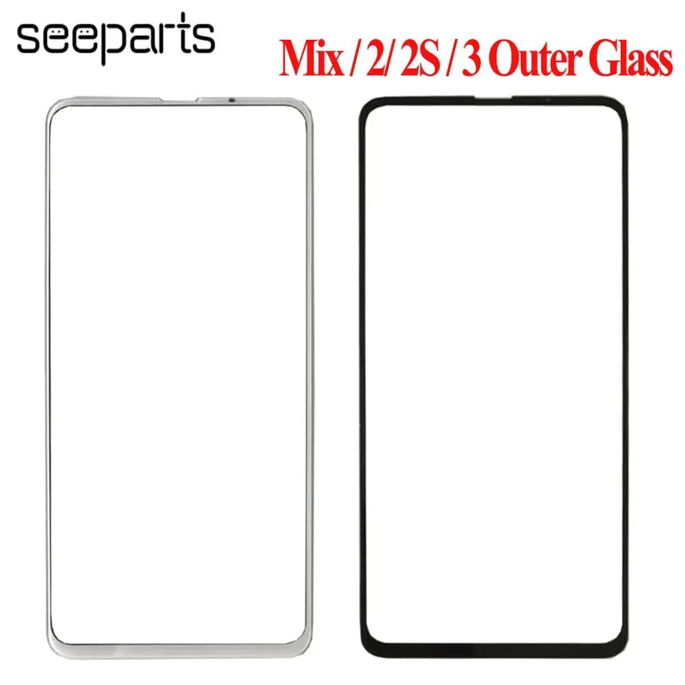 For Xiaomi Mi Mix Mix 2 3 Mix 2s Front Outer Glass Panel Glass 
