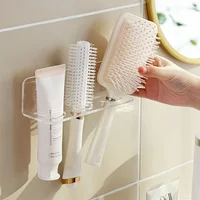 Acrylic Comb Holder Organizer Storage Shelf Clear Transparent Wall-Mounted Hair Brushes Rack Bathroom Accessories Home Shelves 1
