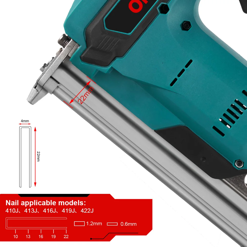 ONEVAN 2 Gears 30MM Brushless Electric Nail Gun Wood Frame Stapler Nailing Machine Woodworking Power Tool For Makita 18V Battery 4