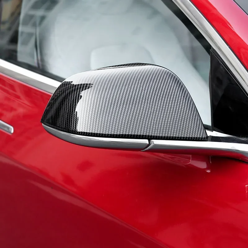 Car Rearview Mirror Cover For Tesla Model 3 Auto Exterior Accessories ABS Door Side Rear View Mirror Shell Replacement