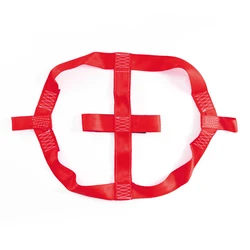 Universal Motorcycle & ATV Handlebar Transport Tie - Down Strap (Rear Strap Red)