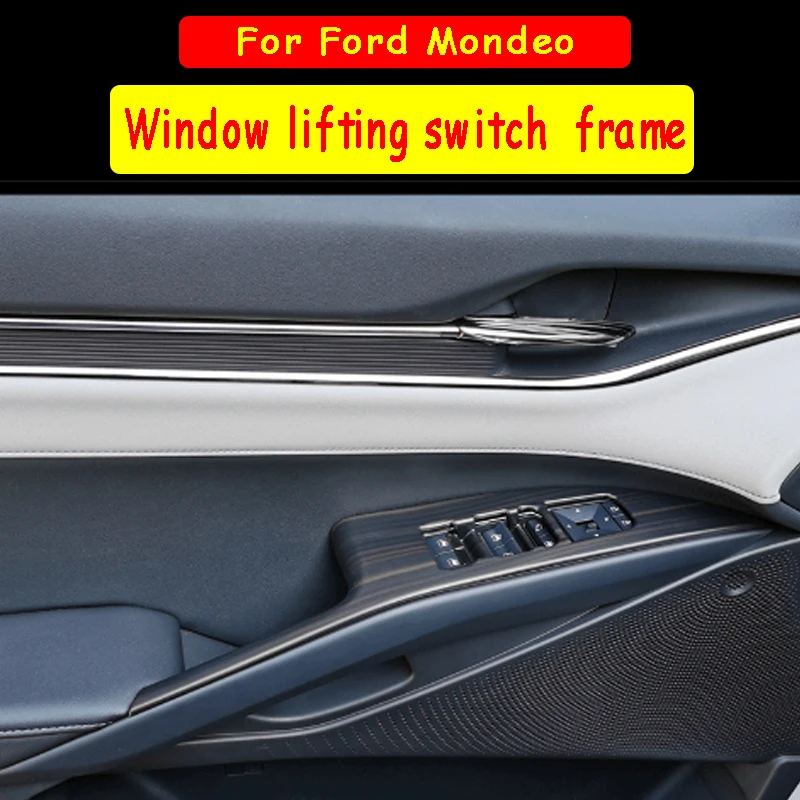 

Для салона автомобиля Ford Mondeo, переключатель стеклоподъемника из углеродного волокна и АБС-пластика, декоративные рамы, 4 шт./набор, персиковый цвет древесины