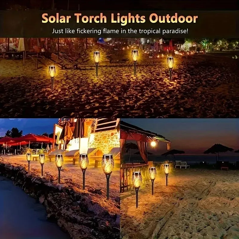 12 LED Solar Flame Torch Lights – Waterproof Flickering Outdoor Garden Lamps 3