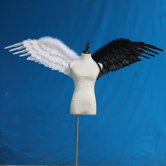 Large Gray Black Feather Fairy Angel Wings Dance Party Wear Halloween  Costume Stage Show Performance Props Cosplay Party - Party & Holiday Diy  Decorations - AliExpress