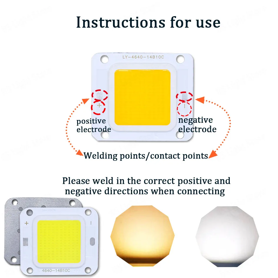 Description Picture 6 of itemSmart IC No Need Driver LED COB Lamp Bead DC27-36V 10W 50W 60W 70W DIY Flood Light Bulb Outdoor Spotlight Landscape Chip Lamps