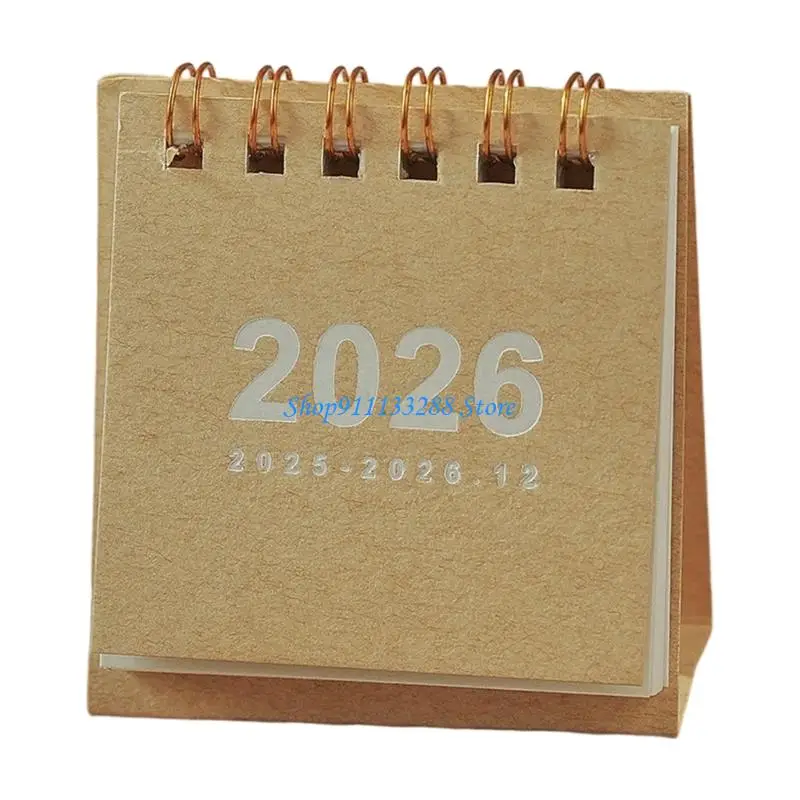 G88D 2026 탁상 달력 트윈 코일 바인딩 19개월 2025년 6월부터 2026년 12월까지 실행