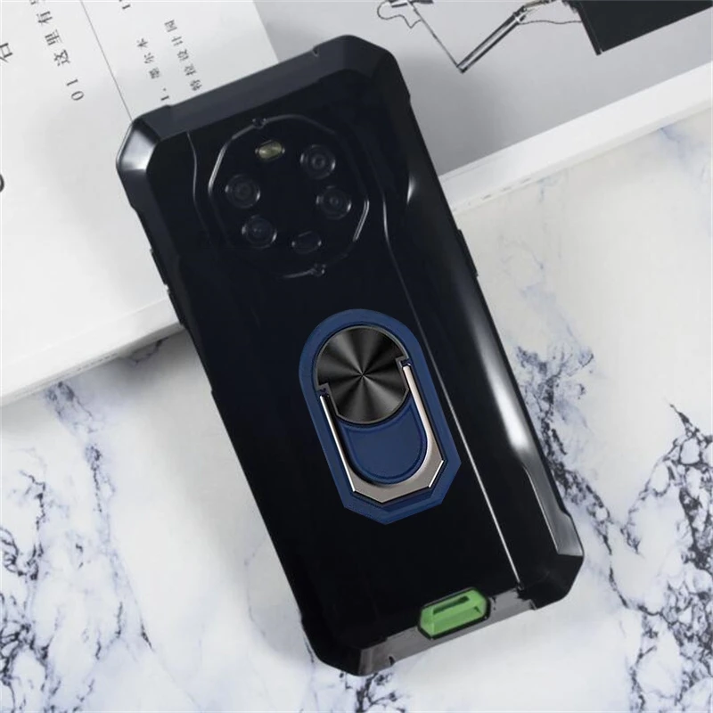 Durable Silicone Finger Ring Case for Blackview Smartphone - Soft TPU Protective Cover
