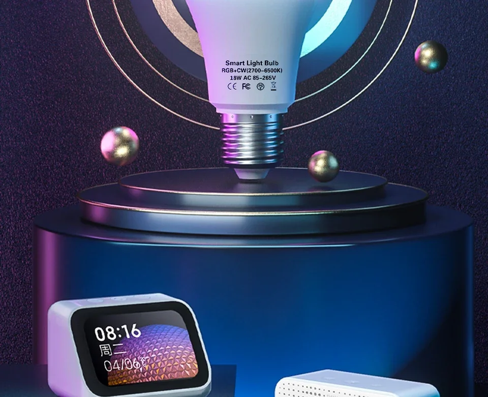 Description Picture 3 of itemTuya WiFi Smart LED Bulb Lights E27 RGB CW Dimmable LED Lamp 12W 15W 18W APP Voice Control Works With Alexa Google Assistant