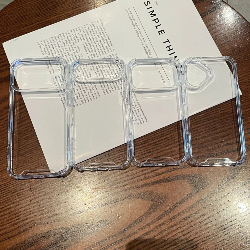 Transparent Acrylic Anti-Fall Bumper Phone Case with Glossy Hard Cover