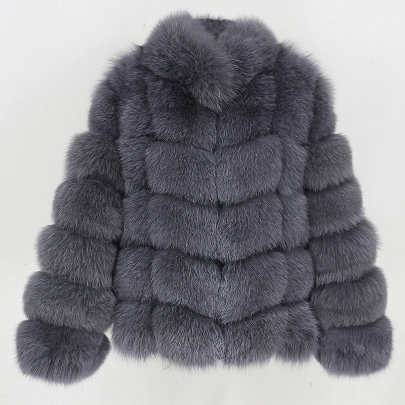 OFTBUY 2022 Winter Jacket Women Real Fur Coat Natural Big Fluffy Fox Fur Outerwear Streetwear Warm Stand Collar Removable Vest