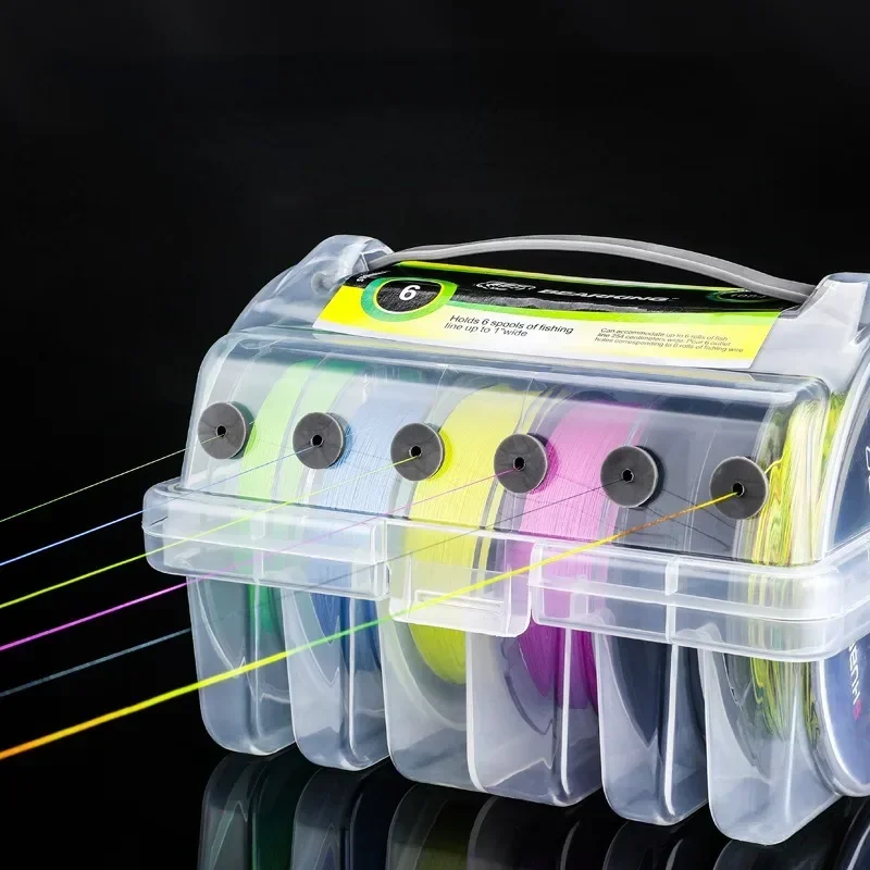 Fishing Tackle box 6 Compartments Fishing Accessories Line Hook Storage Case Double Sided Fishing Tool organizer boxes