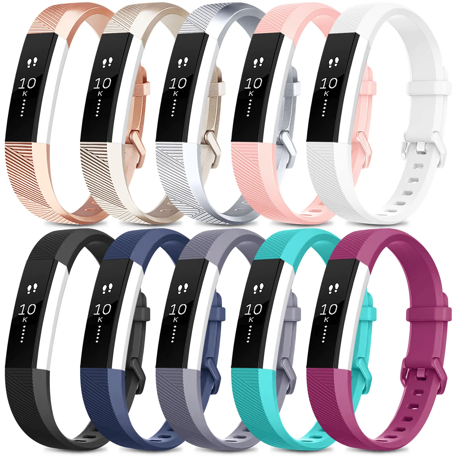 Silicone Strap for Fitbit Alta HR Band Wristband Adjustable Watchband Bracelet for Fibit Alta HR Strap Smartwatch Accessories