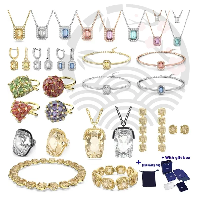 

Swa High Quality Original DUO HAMSA HAND New Necklace Bracelet Female 5398882 5373249 Original Logo Box Set Woman Jewelry Gift