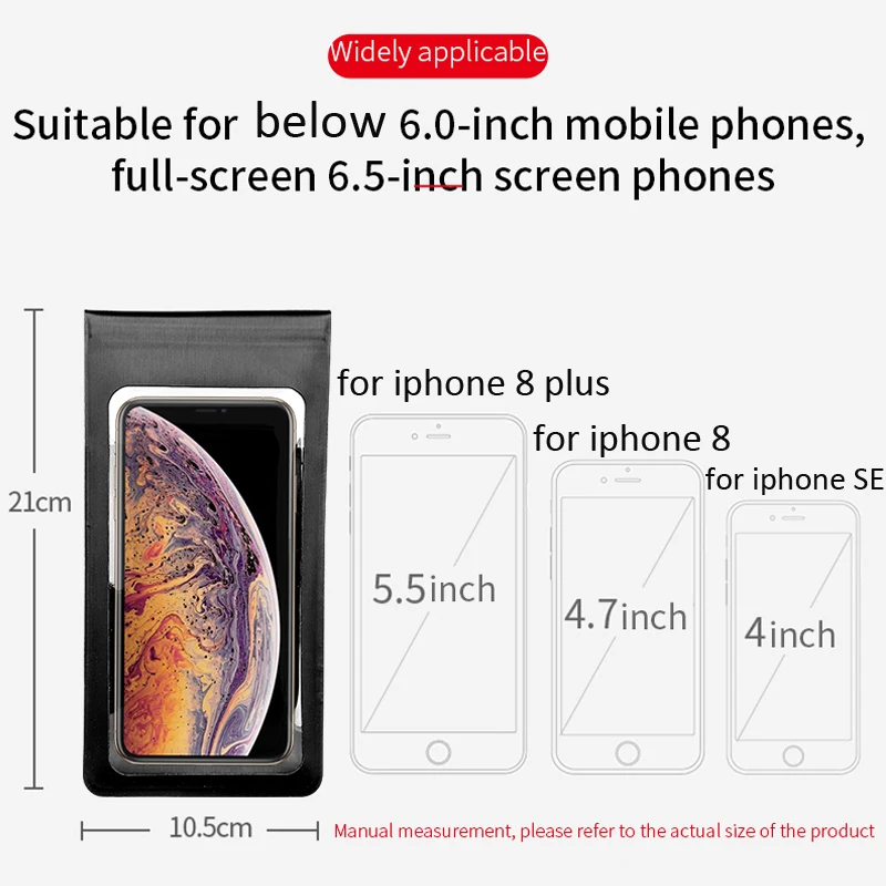 방수 자전거 휴대폰 가방 케이스, 터치 스크린 자전거 핸들 바, 휴대폰 거치대 오토바이 백미러, 전화 스탠드, 회전 접이식