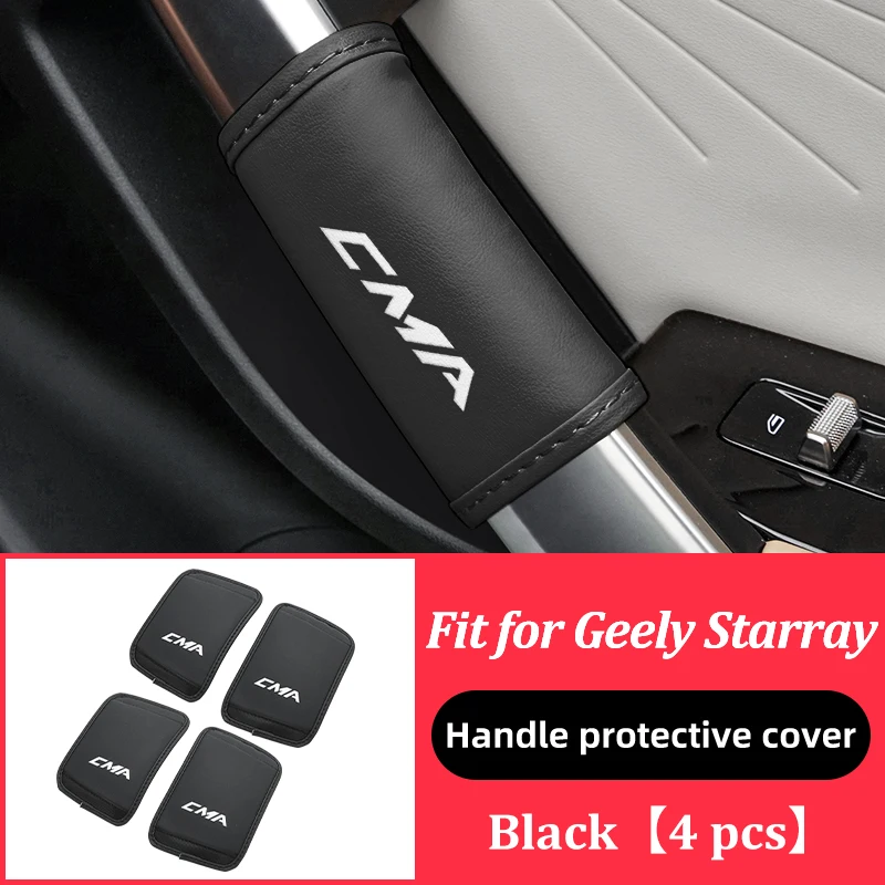 thumbnail image 1 of LINNUNU Funda protectora para manija interior de puerta de coche Geely Boyue L, funda protectora de cuero, accesorios para manijas Starray Atlas II, 1 of 5
