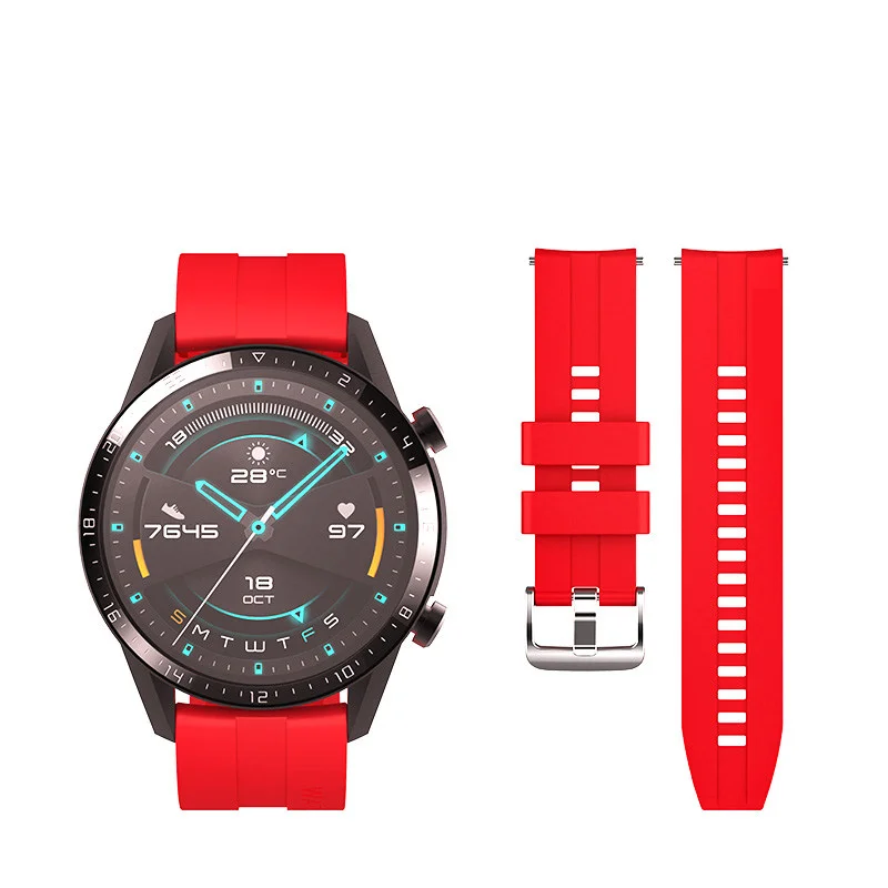 Silicone Sport Watch Bands - Versatile 20mm/22mm Strap Collection