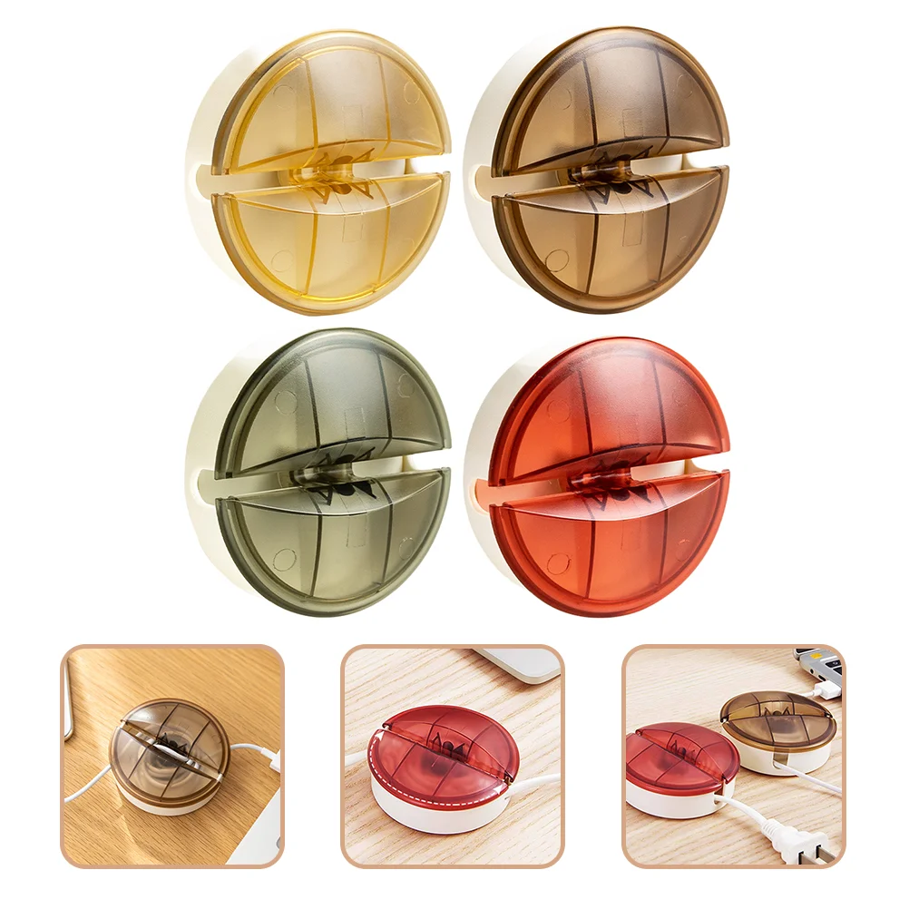 

Desktop Cable Organizer Retractable Portable Cord Charging Retractor 4Pcs Random Color