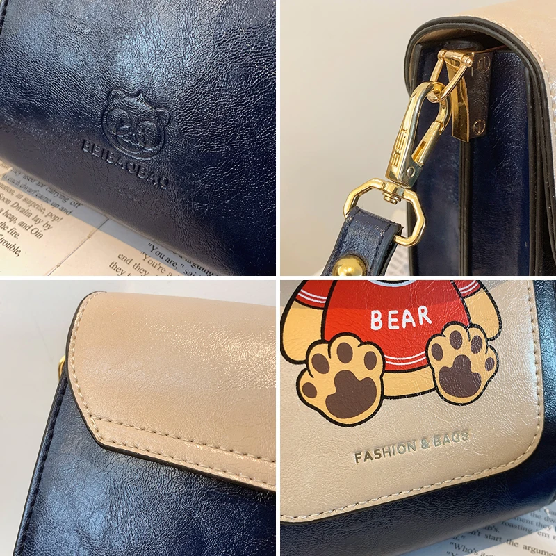 BeiBaoBao Mobile phone bag for women cute bear women's bag HI-Q crossbody  bag Female Luxury Designer messenger bag mini purse