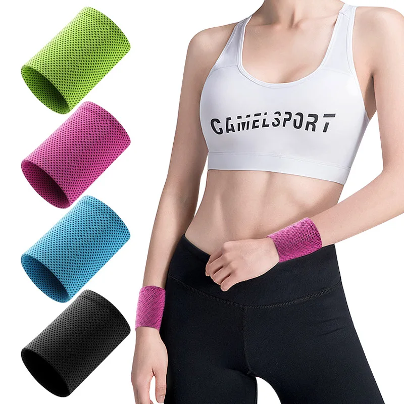 

1 Pcs Cooling Sports Wristbands Towel Wrist Guard Brace Wraps For OutdoorGym Yoga Basketball Fitness Quick Dry Sweat Bands