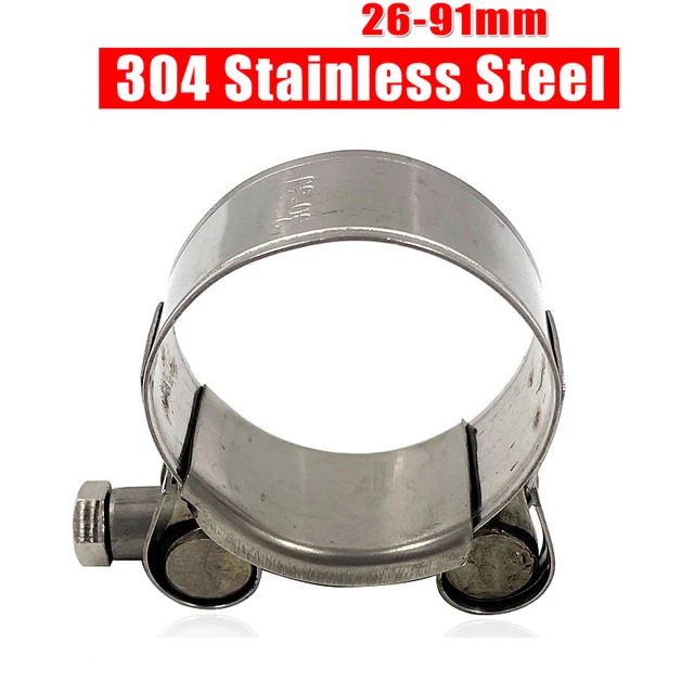 Special Stainless steel clamp for exhaust pipe fixed ring exhaust pipe clamp,  a variety of specifications available motorcycle - AliExpress