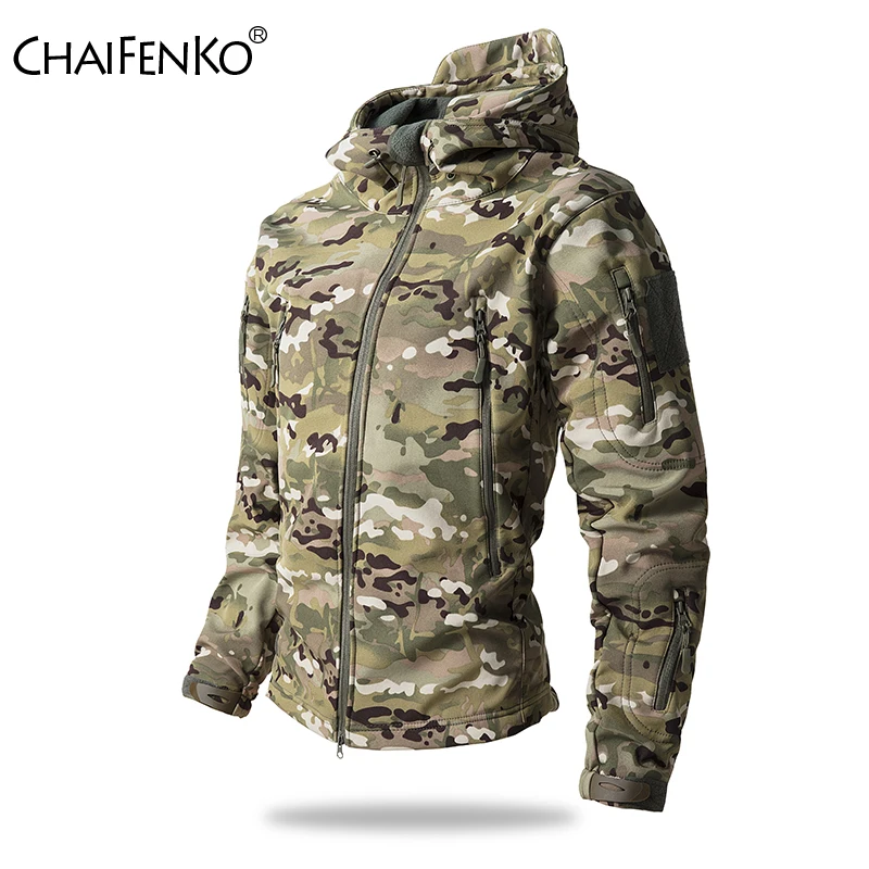 LurkerSharkSkinSoftShellTacticalJacketMenWaterproofFleeceHoodedCoatHuntClothesAutumnNewOutdoorCamouflageJacket-AliExpress200000343