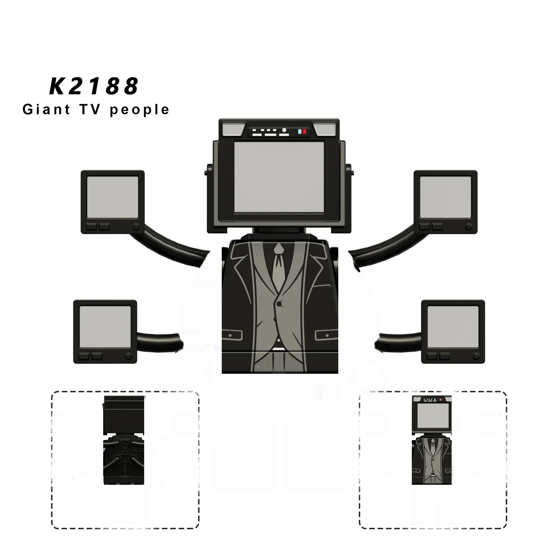 Nueva figura de Mini Skibidi Toilet Man, juguetes de bloques de Anime TvMan Plus Titan Cameraman Speakerman, modelo de ladrillos, juguete para niños, regalos de cumpleaños