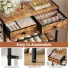 5 Tier Shoe Rack for Entryway, Shoes Storage Organizer with 2 Drawers, for 16-20 Pairs with Wooden Top for Closet, Shoe Cabinets 5
