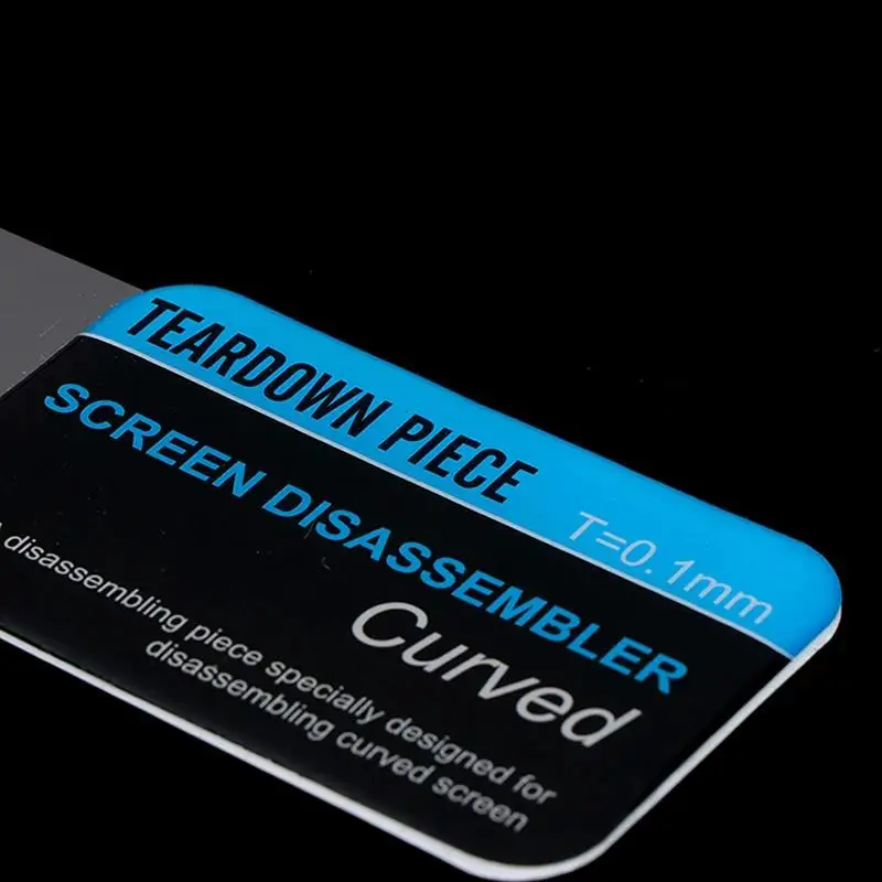 5Pcs Steel Metal Mobile Phone Curved LCD Screen Spudger Opening Pry Card Tools Ultra Thin Flexible Phone Tablet Disassemble Tool