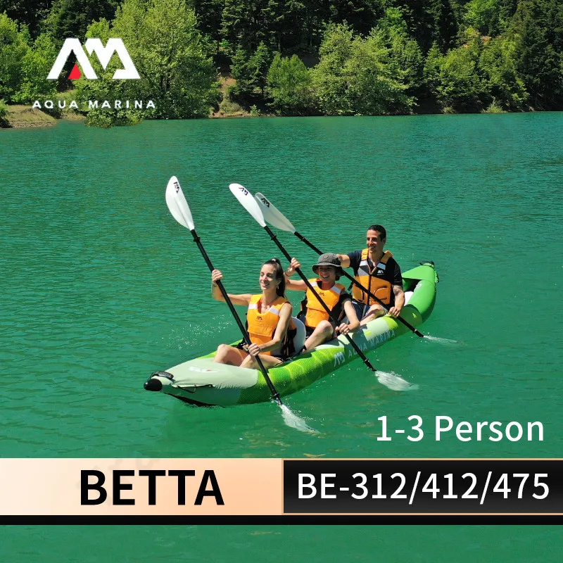 Aqua Marina Betta Gommone Kayak Barca Per 1/2/3 Persone 500D Pvc Paddle Boat Vela Da Pesca Per Kayak Canoa Gonfiabile Con Sedile