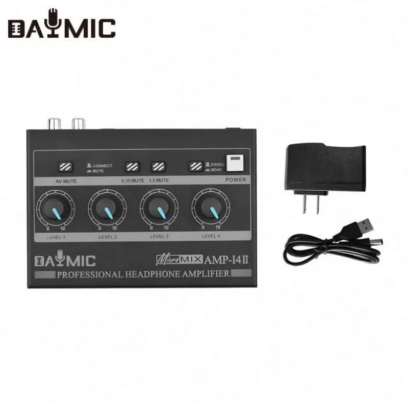 

AOSHEN I4II Headphone Amplifier Input 6.35mm 3.5mm Mini Monitor Earphone Audio Earphpne AMP Professional