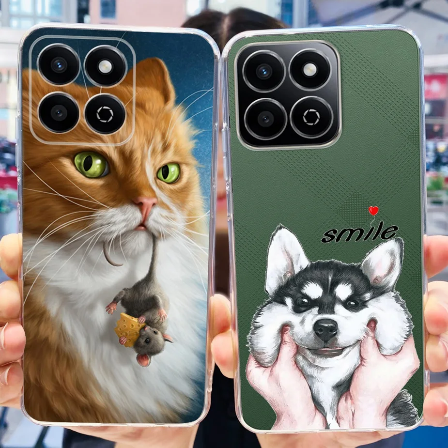 Cute Cat Butterfly Painted Soft Silicone Phone Case Cover