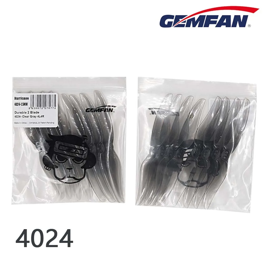 

Gemfan Hurricane 4024 Propeller 2 Blade 3 Hole 1.5mm 4x2.4 CW CCW Racing Propeller For Mini FPV Brushless Motor Props For Drone