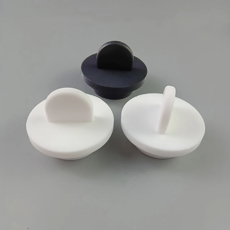 

1-5pcs Black/White 35mm Solid Silicone Rubber Blanking Blind Plug with Handle Hole Stopper Pipe End Cap Waterproof Dustproof