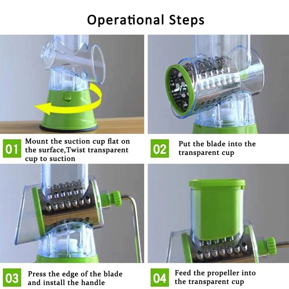 LMETJMA Rotary Spiralizer Vegetables Slicer Cheese Vegetable Grater Shredder Zucchini Noodle Maker Spaghetti Spiralizer KC0089 vegetable slicer cheese grater food shredder
