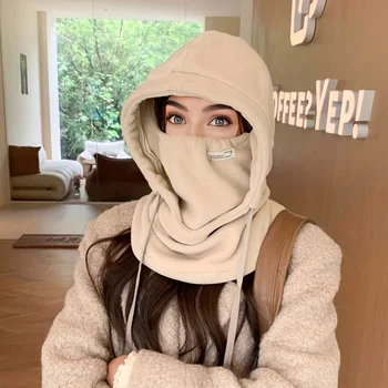 Winter Warm Hooded Unisex Scarf Hat Elastic Neck 1