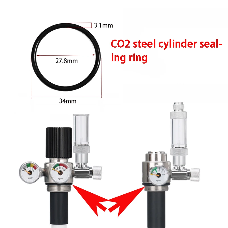 Co2 accessories ZRDR Aquarium rubber O-ring CO2 cylinder generator Bubble counter Solenoid valve Regulator fish tank CO2 accessories