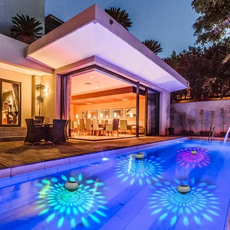 Solar Floating Pool Lights LED Night Automatic Light Day Automatic Light Charging Color Changing Pond Light