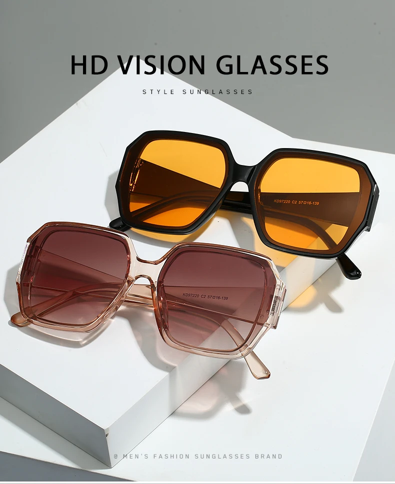 Modische Vintage Große Quadratische Sonnenbrille für Männer und Frauen Retro Markendesigner Schwarze Sonnenbrille Unisex Trendige Schattierungen Eyewear UV400 – Detail 3