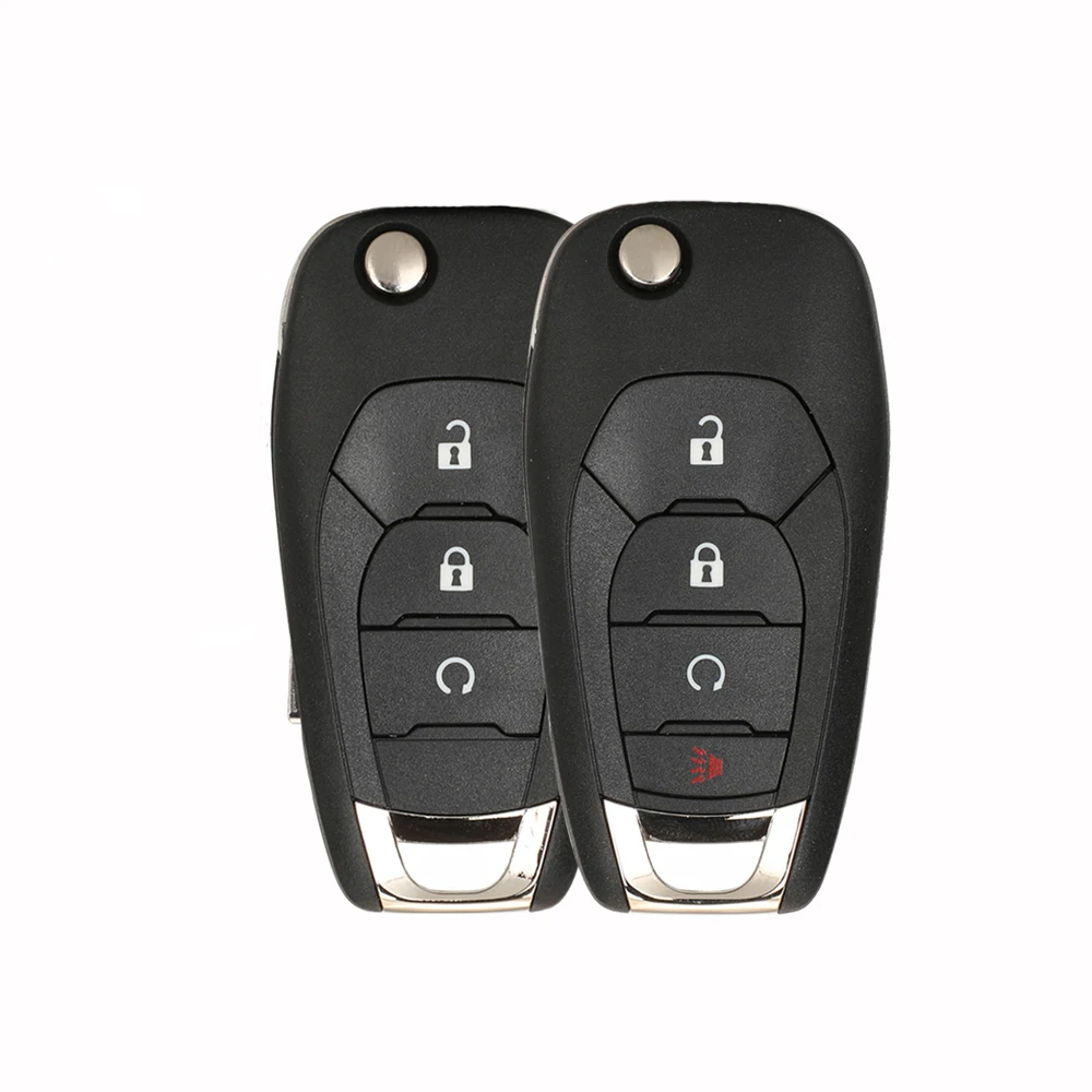 3/4 Buttons Remote Car Key Shell Flip Folding Smart Remote Car Key Fob for Chevrolet Cruze Sonic Spark Trax